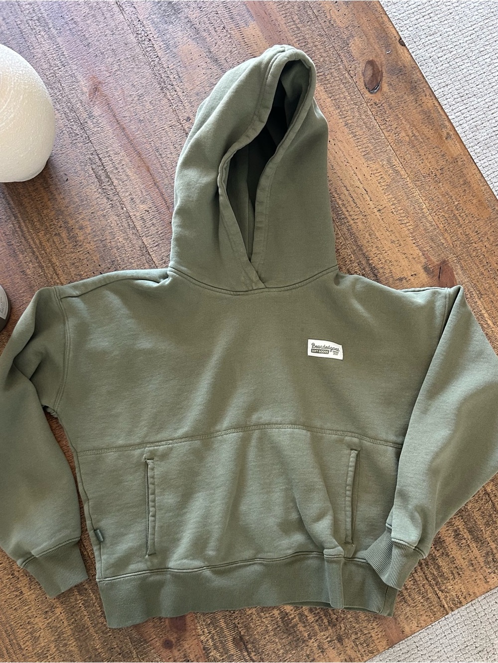 beardedgoat Overnight Hoodie Olive Green Women’s Size M